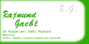 rajmund gaebl business card